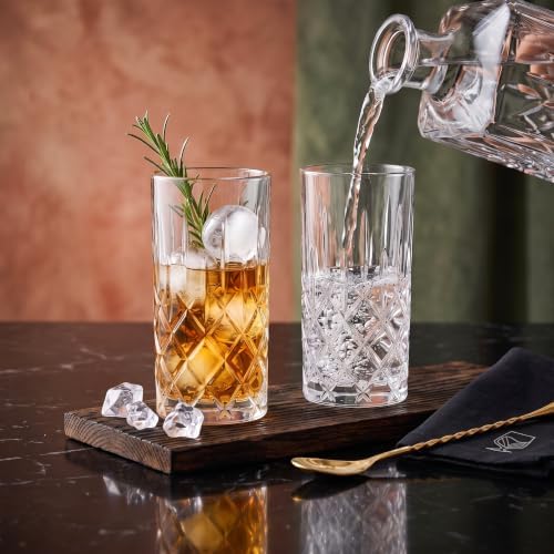 Highball Glasses - Drinking Glasses Set of 6 - Water Glasses