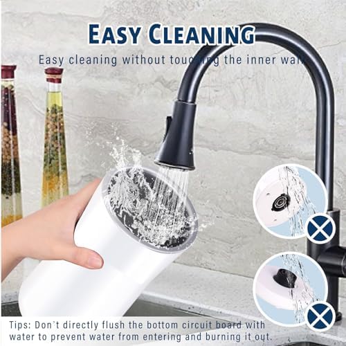 Huogary 2-in-1 Milk Frother and Steamer, White