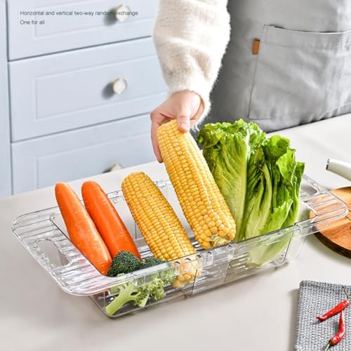 Expandable over Sink Colander Basket for Pasta and Utensils PET