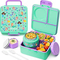 Fimibuke 60oz Leakproof Bento Lunch Box for Kids with 8.5oz Thermo