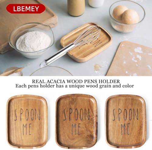 5.9 Inches Acacia Wood Spoon Rest For Stove Top - Smooth Rectangular