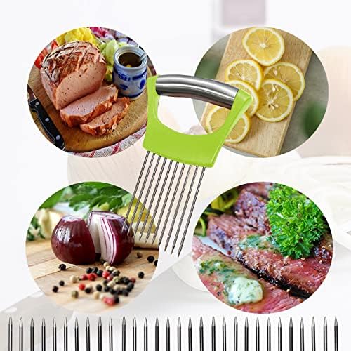 2-PCS Onion Holder for Slicing, Green