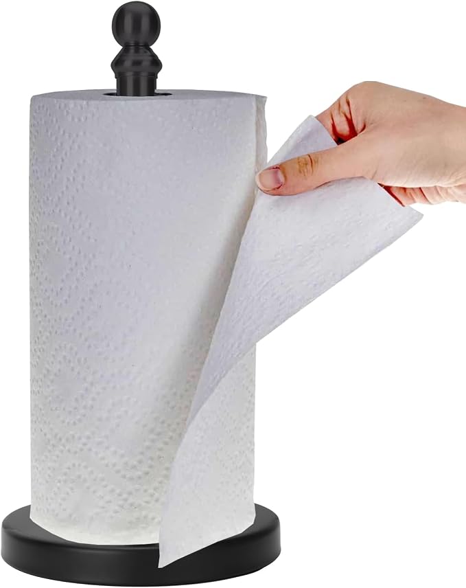 Paper Towel Holder Countertop, Standing Paper Towel Roll Holder by Exilon