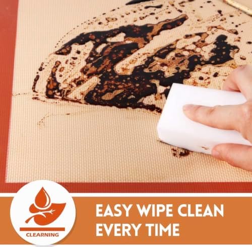 Silicone Baking Mat Set of 4, Non-Stick Reusable Baking Mats for