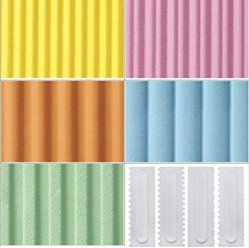 Mwellewm 4 Pcs/set Cake Scraper Decorating Plastic Sawtooth Comb