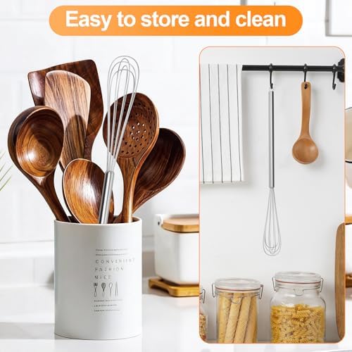 2‐Pcs 11‐Inch Mini Whisk, Small Whisk with Long‐Handle