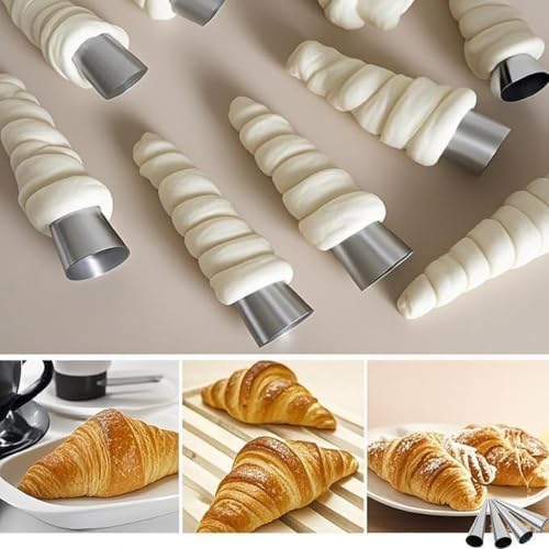 50 PCS Small Cream Horn Molds for Baking, 3.5 Inch Pastry Cones Molds