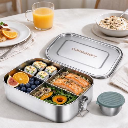 Stainless Steel Bento Box for Adults, 47oz (1400ml) Large