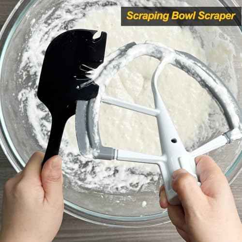 Vovoly Silicone Spatula Scraper, Mixer Beater Blade Flexible Cleaner