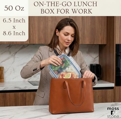 Moss & Stone 2-Pack Glass Meal Prep Containers with Lids