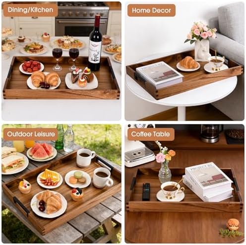 Joy&Grace Large Ottoman Tray for Living Room and Coffee Table