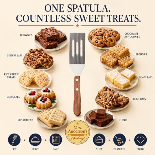 Mrs. Anderson’s Baking Mini Flexible Brownie Cookie Spatula, Stainless