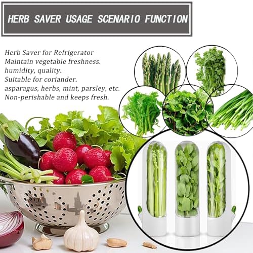 2 Pack Fresh Herb Keepers for Refrigerator