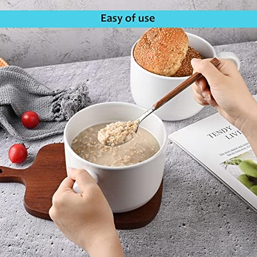 50oz large Ceramic Soup Mug with Handles for Coffee, Tea, Ice Cream