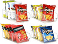 4 Pack Chip Bag Organizer for Pantry, 3-Compartment Chip Storage