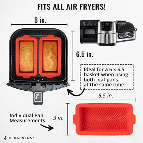 Air Fryer Silicone Loaf Pans for Baking, Non-Stick Mini Bread Cake