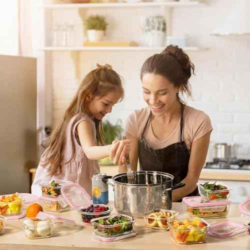 Razab 24 Pc Glass Food Storage Containers with Lids
