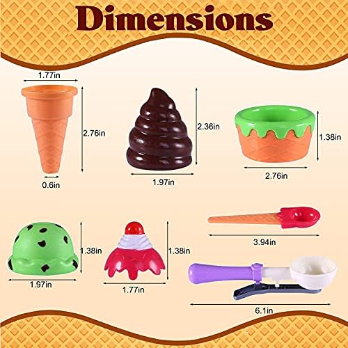 Kids Ice Cream Toy Set - Pretend Play Sweet Treats Ice Cream Parlour
