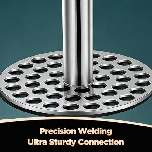 Heavy-Duty Potato Masher with Reinforced Thick Handle, Stainless Steel