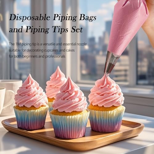 Large 1M Open Star Stainless Steel Piping Tips, 3 Pieces