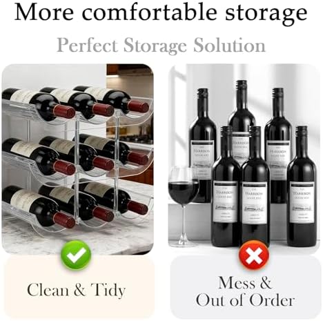 3-Tier Wine Rack, 9 Bottle Wine Holder Storage Organizer, Countertop