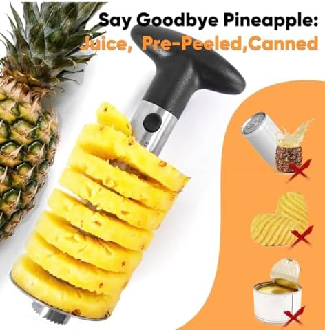 EDJAY 4-in-1 Fruit Cutter Set – Apple Slicer, Pineapple Corer