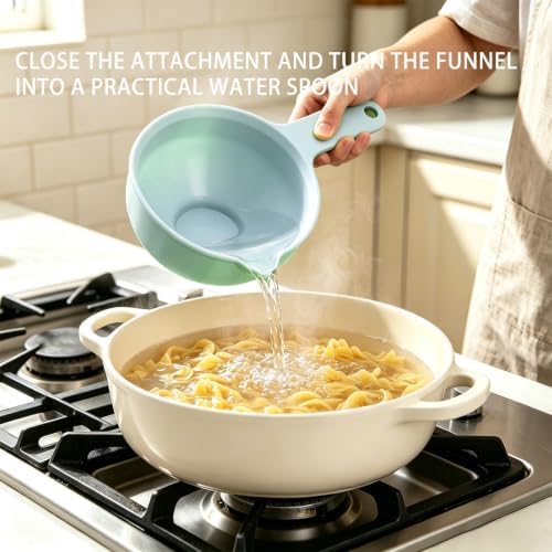 Wide Mouth Kitchen Funnel Set 7-in-1 Food Grade Plastic Canning