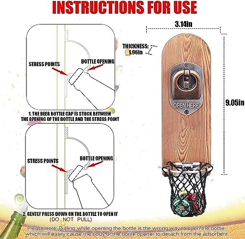 Wall Mounted Magnetic Beer Bottle Opener