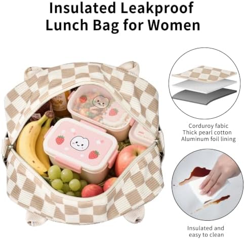 Lunch Bag Women Lunch Box for Women Adult Cute Insulated Lunch Bag