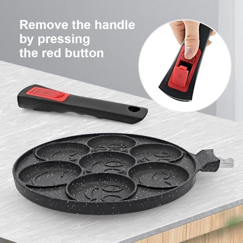 RANX INGST Pancake Pan 7 Holes Induction, Non Stick Mini Crepe Pan