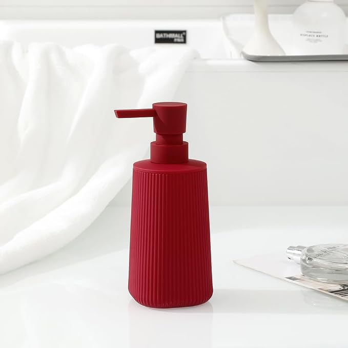 Small Soap Dispenser for Bathroom and Kitchen, Modern Farmhouse Striped Style - Image 4