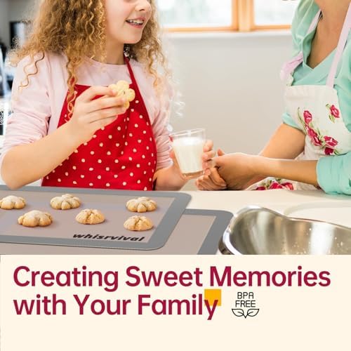 4 Pack Silicone Baking Mats, Half and Quarter Sheets