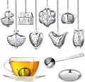 Vesici 10 Set Loose Leaf Tea Infuser Set Stainless Steel Tea Ball