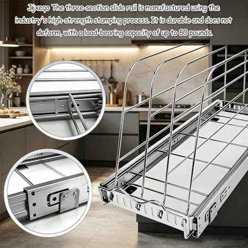Pull Out Cookie Sheet Organizer for Cabinet – Baking Sheet Organizer