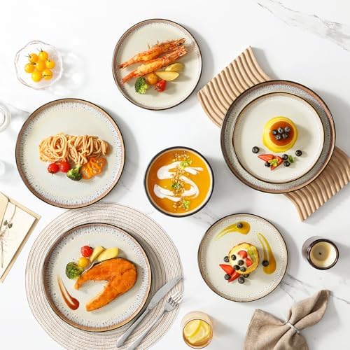 vancasso Plates and Bowls Sets, Ceramic Dinnerware Sets Stoneware