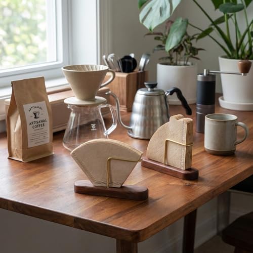 Cone Coffee Filter Holder for 60 Paper Filters Size #01 and #02
