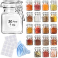 SKOCHE 20 Pack 4 oz Glass Spice Jars
