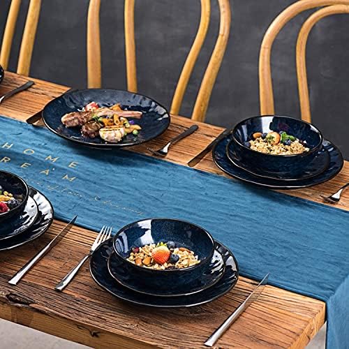 vicrays Ceramic Dessert Salad Plates, 8 Inch, Set of 6, Round