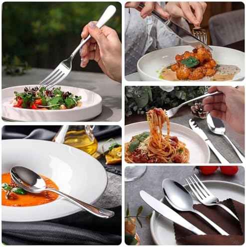 LIANYU Silverware Flatware Set for 8, 40 Piece Stainless Steel Cutlery Set