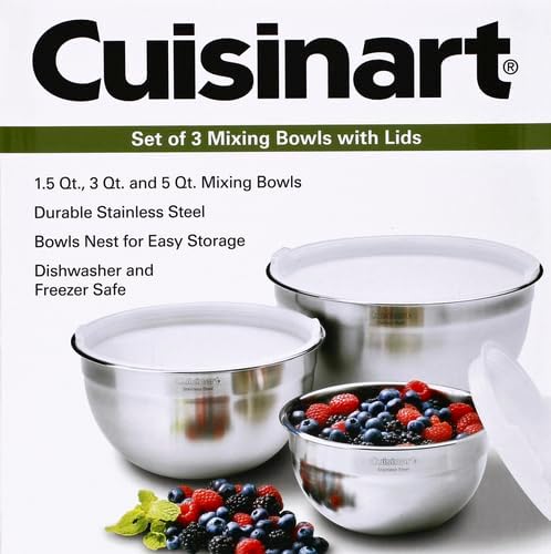 Cuisinart Mixing Bowl Set, Stainless Steel, CTG-00-SMB - Image 2