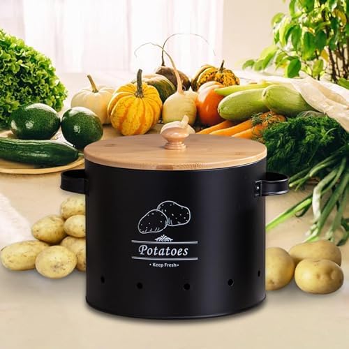 Potato Storage Tin Vegetables Storage Bin, Kitchen Organizer Kitchen