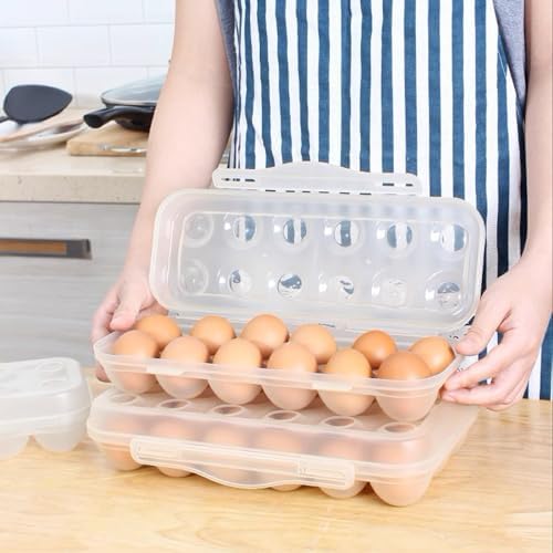 12 Grid Plastic Egg Container, 2 Packs