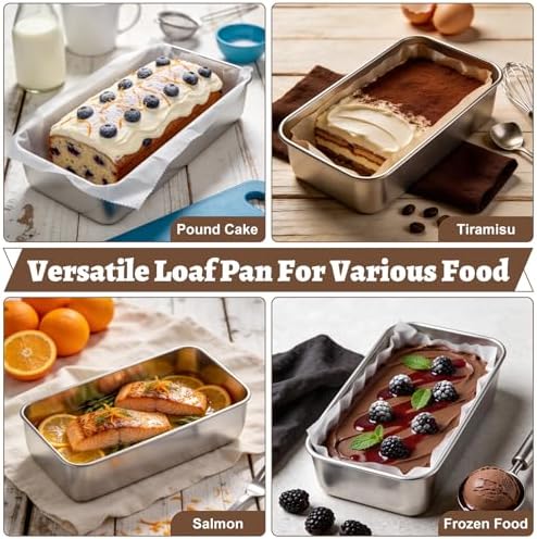 TeamFar Loaf Pan for Baking Bread, 9 x 5 Inch Bread Pan with Lid, Set