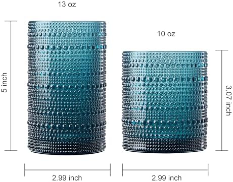 Khen Plastic Hobnail Drinking Glasses Set of 12 Neutral Tones Cups 6x