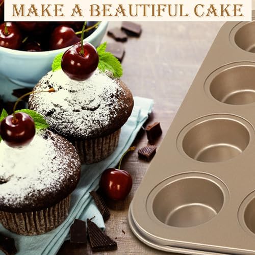 Nsmykhg 24-Cup Nonstick Mini Cupcake & Muffin Pans - Carbon Steel