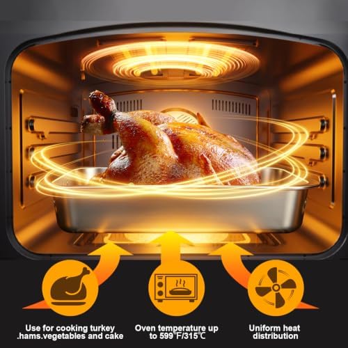 Stainless Steel Roasting Pan with Rack & Handles, 14.17 * 10.63 Inch Food-Grade Roasting Pan, Oven and Dishwasher Safe. Suitable for Turkey, Meat, Baking, Bread
