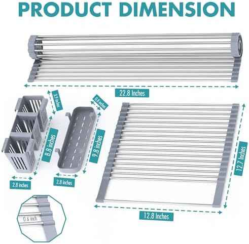 HavenityTM Expandable Roll Up Dish Drying Rack for Small Sinks