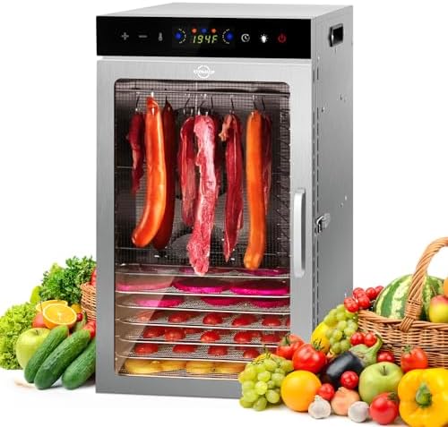 Commercial Food Dehydrator Machine, 18 Trays, 800W