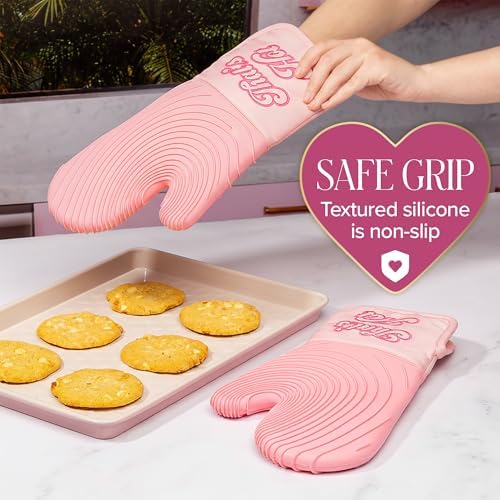 Paris Hilton Oven Mitt Set, 2-Piece, Pink