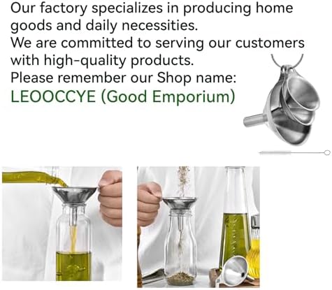 3 Pcs Stainless Steel Kitchen Funnel Made of Food-Grade Stainless